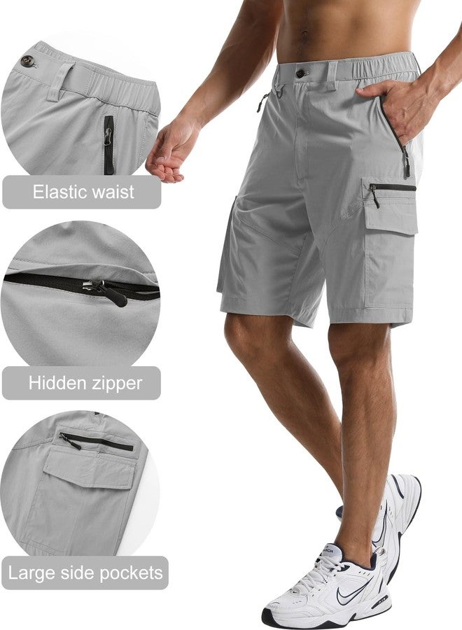 Surenow شورتات رجالية من Surenow للمشي لمسافات طويلة، شورتات سريعة الجفاف وتكتيكية خارجية للرجال مزودة بجيب، شورتات صيد خفيفة الوزن وجيدة التهوية. - Image 3